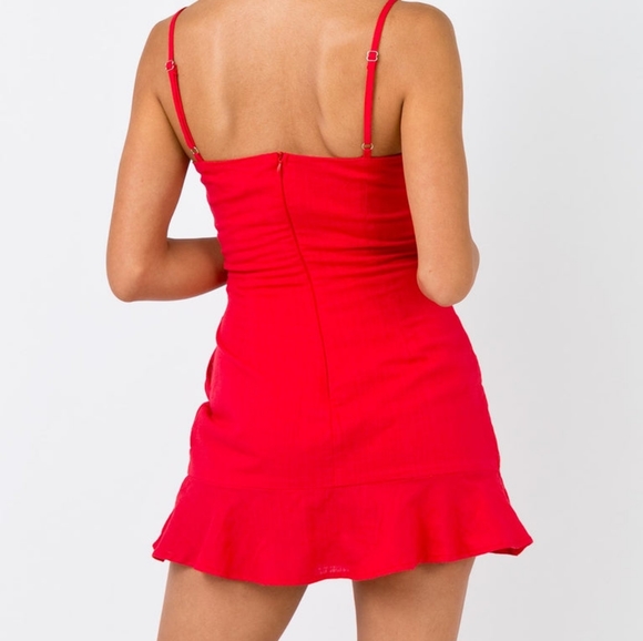 Princess Polly Dresses & Skirts - LOVE LANE MINI DRESS RED